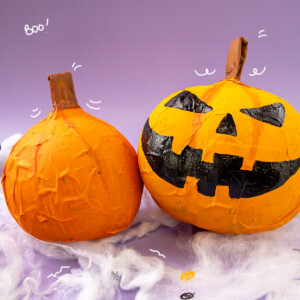 Halloween Kürbis Pappmache` basteln