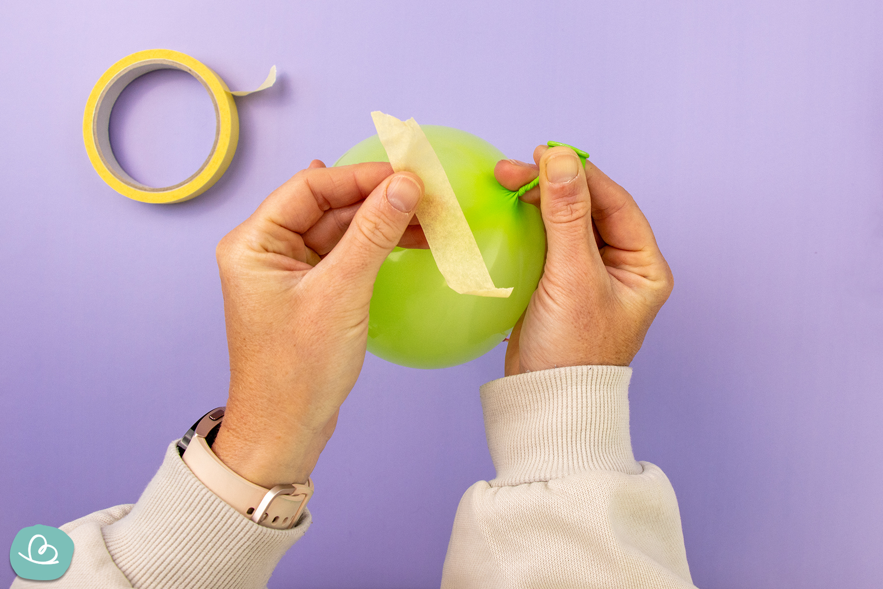 Verschluss mit Krepppapier verschließen