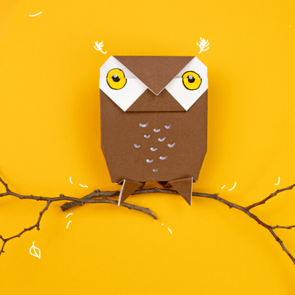 Origami Eule falten - einfache Schritt-für-Schritt Anleitung