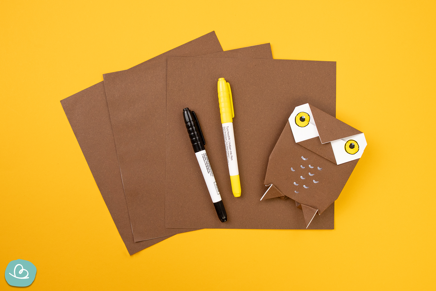 Origami Eule falten - Material