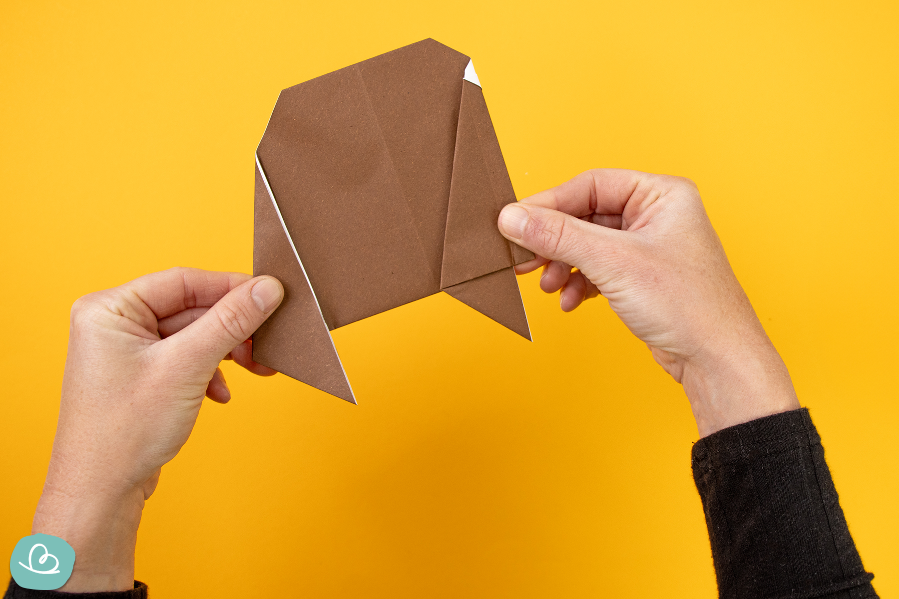 Faltanleitung Eule aus Papier.