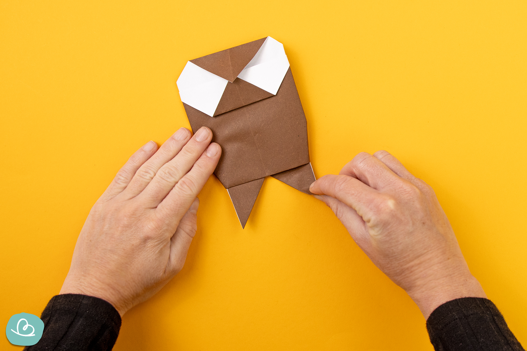 Faltanleitung Kralle Origami Eule