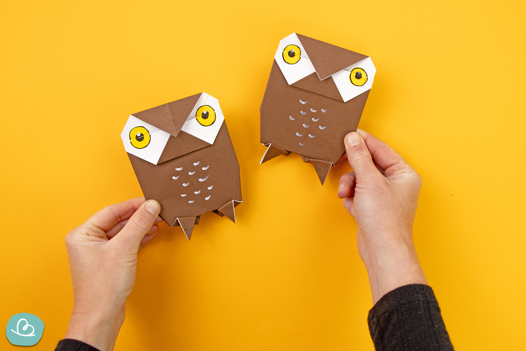 Origami Eulen falten