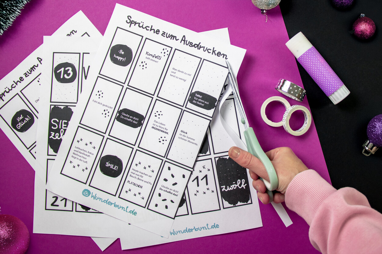 Adventskalender Sprüche zum Ausdrucken