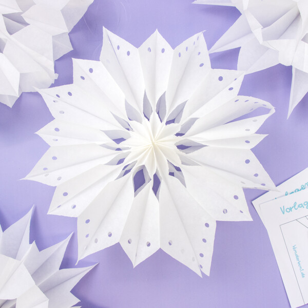 Sterne aus Butterbrottüten basteln mit 10 Vorlagen zum Ausdrucken