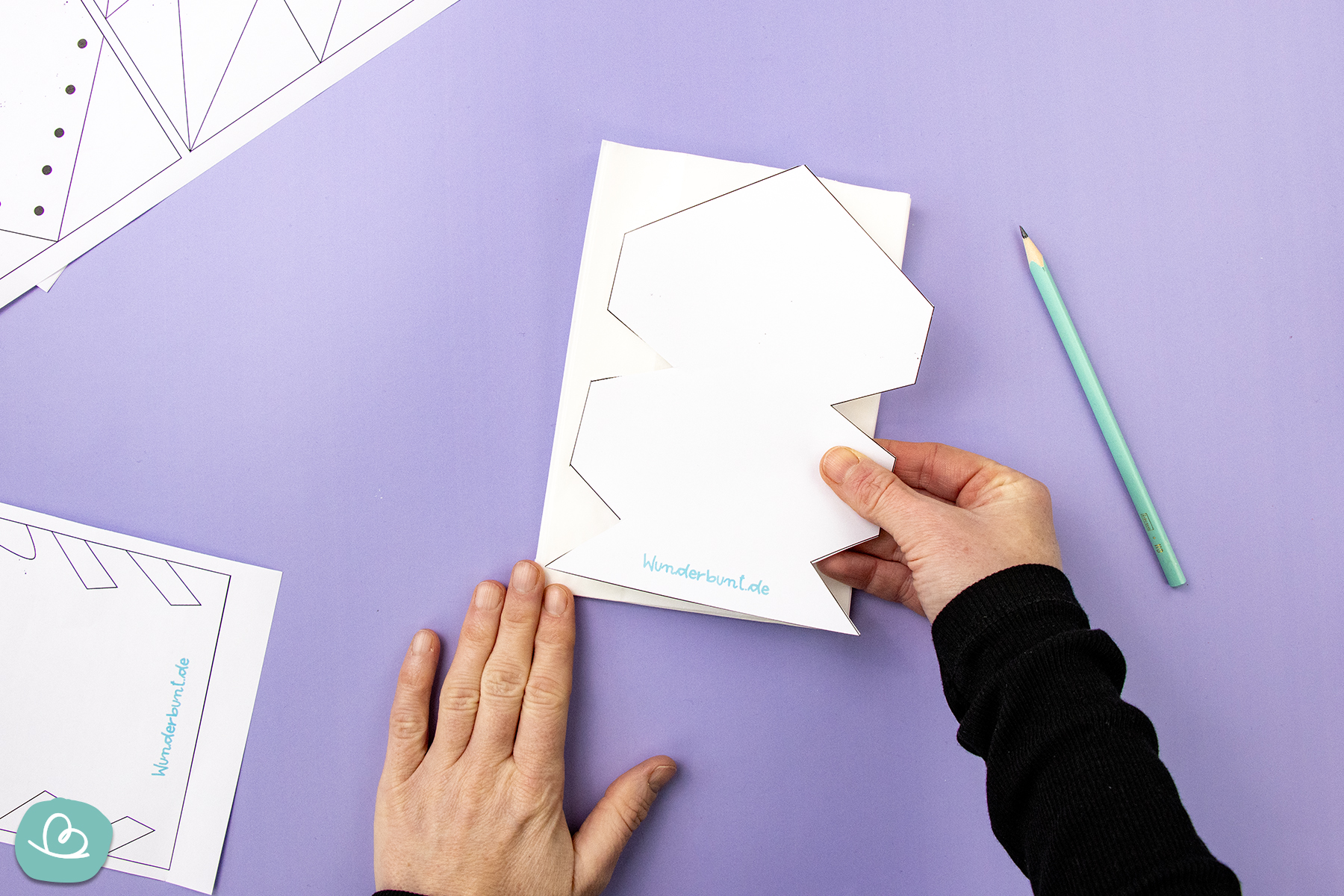 Vorlage auf Butterbrottüte auflegen