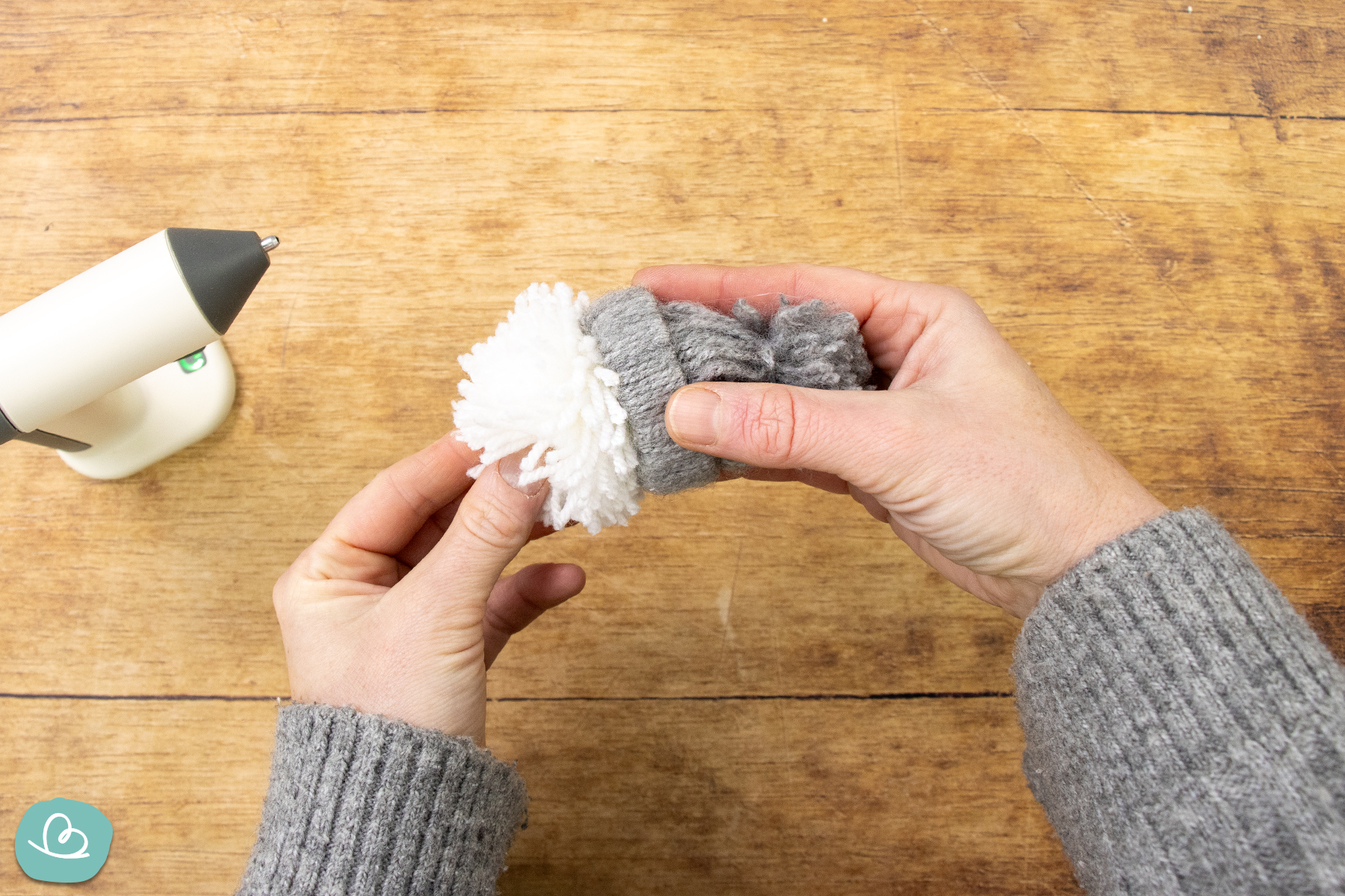 Wichtel basteln aus Wolle