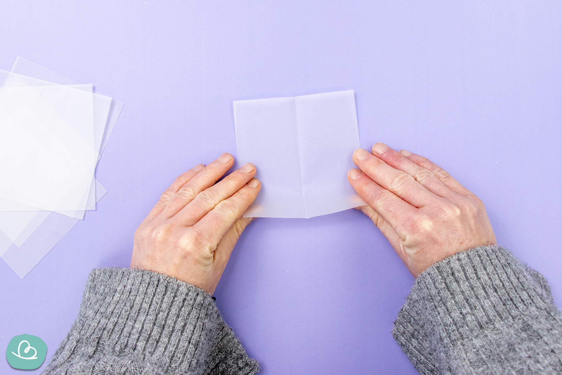 Papier mittig falten